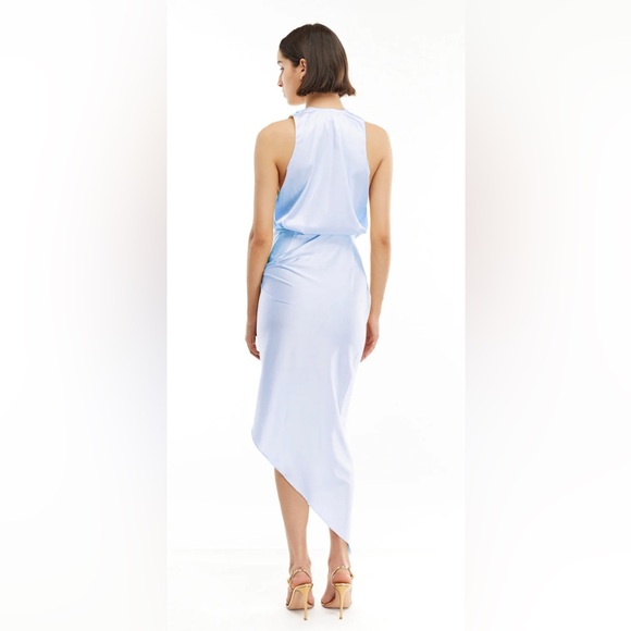 NWT Mother of All light blue Perry silk wrap dress - Picture 2 of 8